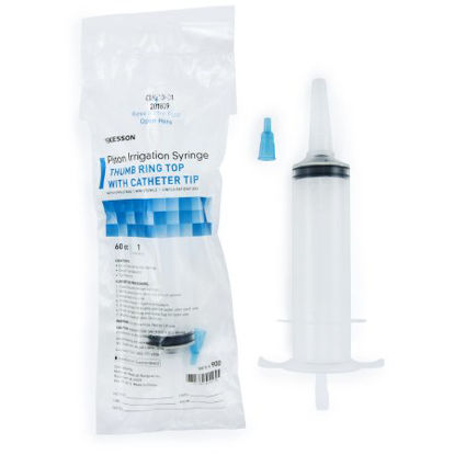 Picture of Irrigation Syringe McKesson 60 mL Pole Bag Catheter Tip Without Safety900