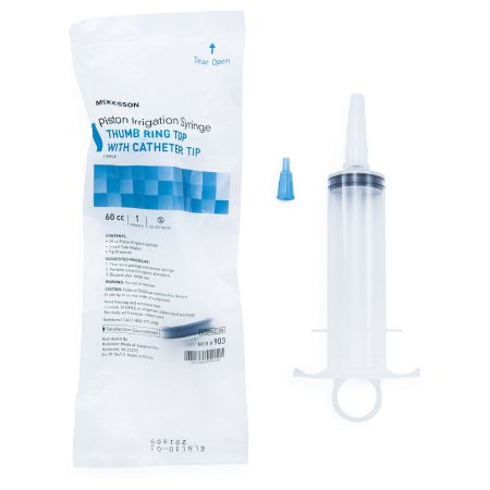 Picture of Irrigation Syringe McKesson 60 mL Pole Bag Catheter Tip Without Safety903
