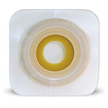 Picture of Ostomy Barrier Esteem synergy® Stomahesive® Mold to Fit, Standard Wear Adhesive Tape Borders Universal System Hydrocolloid 22 to 33 mm Opening Medium411658