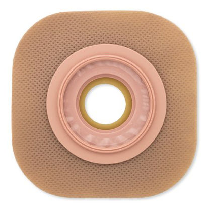 Picture of Ostomy Barrier New Image™ Pre-Cut, Standard Wear Adhesive Tape Borders 57 mm Flange Red Code System Flexwear 1-1/4 Inch Opening13506