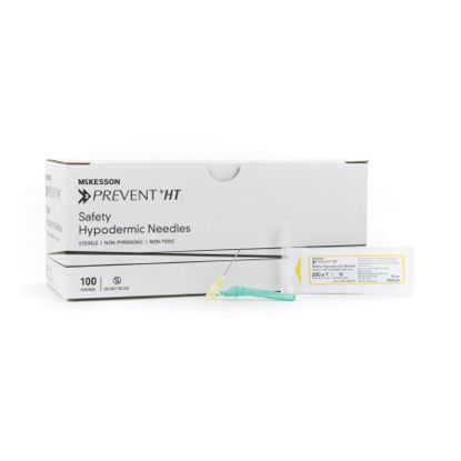 Picture of Hypodermic Needle McKesson Prevent® HT Hinged Safety Needle 20 Gauge 1 Inch Length102-N201S
