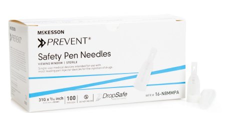 Picture of Insulin Pen Needle McKesson Prevent® 31 Gauge 5/16 Inch Length Safety Sheild16-N8MMPA