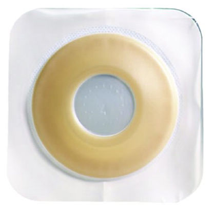 Picture of Ostomy Barrier Sur-Fit Natura® Pre-Cut, Extended Wear Durahesive® White Tape 57 mm Flange Sur-Fit® Natura® System Hydrocolloid 1-3/4 Inch Opening 5 X 5 Inch413187