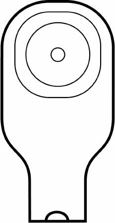Picture of Colostomy Pouch Premier™ Flextend™ One-Piece System 9 Inch Length 1 Inch Stoma Drainable Flat, Pre-Cut8642