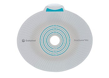 Picture of Ostomy Barrier SenSura® Mio Flex Pre-Cut, Standard Wear Elastic Adhesive 50 mm Flange Red Code System 1-1/8 Inch Opening10566