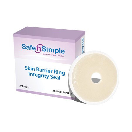 Picture of Skin Barrier Ring Safe-n'Simple Integrity Mold to Fit, Standard Wear Adhesive without Tape Without Flange Universal System Hydrocolloid 2 Inch DiameterSNS68002