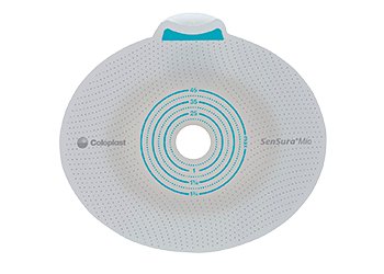 Picture of Ostomy Barrier SenSura® Mio Click Pre-Cut, Standard Wear 40 mm Flange Green Code System 1-1/8 Inch Opening10505