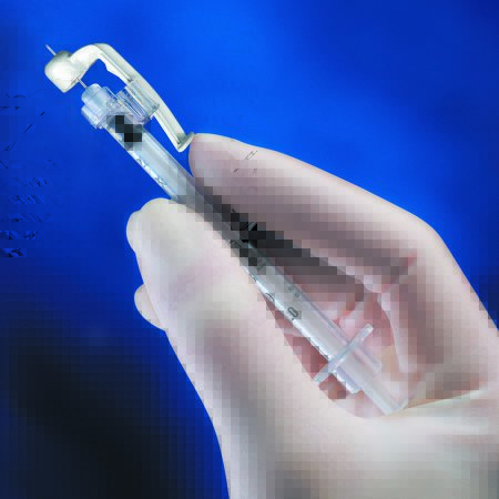 Picture of Insulin Syringe with Needle SafetyGlide™ 1 mL 29 Gauge 1/2 Inch Attached Needle Sliding Safety Needle305930