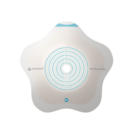 Picture of Ostomy Barrier SenSura® Mio Convex Flip Pre-Cut, Standard Wear Elastic Adhesive 60 mm Flange Blue Code System 1-9/16 Inch Opening18523