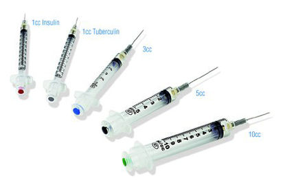 Picture of Syringe with Hypodermic Needle VanishPoint® 3 mL 25 Gauge 1 Inch Attached Needle Retractable Needle10391