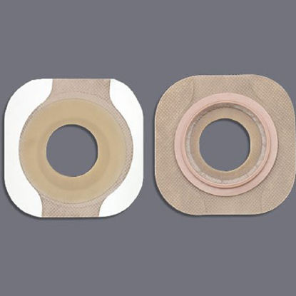 Picture of Ostomy Barrier New Image™ FlexWear™ Pre-Cut, Standard Wear Adhesive Tape 44 mm Flange Green Code System Hydrocolloid 3/4 Inch Opening14302