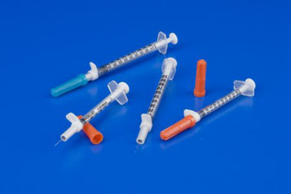 Picture of Tuberculin Syringe with Needle Magellan™ 1 mL 28 Gauge 1/2 Inch Attached Needle Sliding Safety Needle8881882812