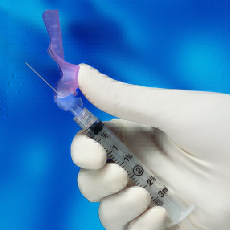 Picture of Syringe with Hypodermic Needle Eclipse™ 3 mL 25 Gauge 5/8 Inch Detachable Needle Hinged Safety Needle305781