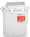 Picture of Sharps Container Recykleen™ 15-3/4 H X 13-1/2 W X 6 D Inch 3 Gallon Pearl Base / Pearl Lid Horizontal Entry Counter Balanced Door Lid305053
