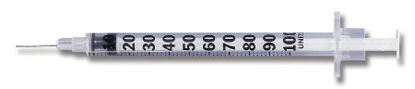 Picture of Insulin Syringe with Needle Ultra-Fine™ 1 mL 31 Gauge 5/16 Inch Attached Needle Without Safety328418