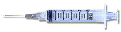Picture of Syringe with Hypodermic Needle PrecisionGlide™ 5 mL 21 Gauge 1-1/2 Inch Detachable Needle Without Safety309633