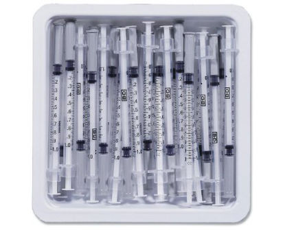 Picture of Allergy Tray PrecisionGlide™ 1 mL 27 Gauge 3/8 Inch Attached Needle Without Safety305541