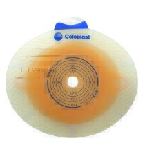 Picture of Ostomy Barrier SenSura® Click Pre-Cut, Standard Wear Double Layer Adhesive 60 mm Flange Blue Code System 9/16 Inch Opening10032