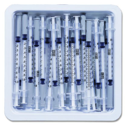 Picture of Allergy Tray PrecisionGlide™ 1 mL 26 Gauge 3/8 Inch Attached Needle Without Safety305539