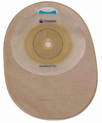 Picture of Filtered Ostomy Pouch SenSura® Mio One-Piece System 7 Inch Length, Midi 1-3/8 Inch Stoma Closed End Flat, Pre-Cut10824