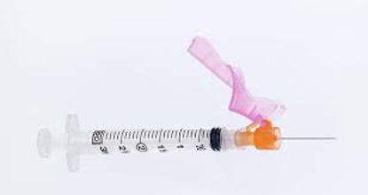 Picture of Syringe with Hypodermic Needle Eclipse™ 3 mL 22 Gauge 1-1/2 Inch Detachable Needle Hinged Safety Needle305783