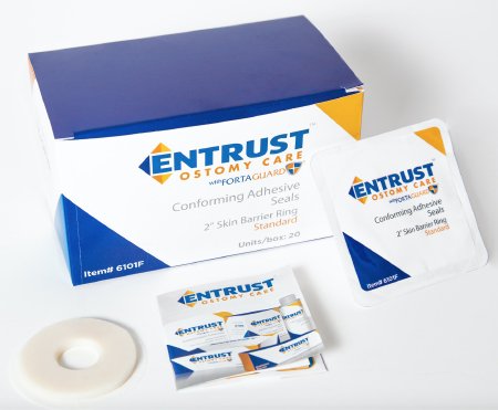 Picture of Skin Barrier Ring Entrust™ FortaGuard Mold to Fit, Extended Wear Adhesive without Tape Without Flange Universal System 2 Inch Diameter6100F