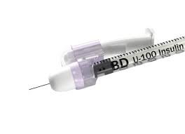 Picture of Insulin Syringe with Needle SafetyGlide™ 1 mL 31 Gauge 15/64 Inch Attached Needle Sliding Safety Needle328446