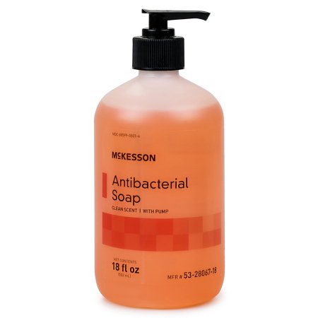 Picture of Antibacterial Soap McKesson Liquid 18 oz. Pump Bottle Clean Scent53-28067-18