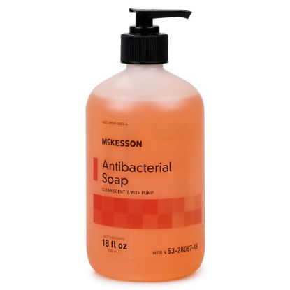 Picture of Antibacterial Soap McKesson Liquid 18 oz. Pump Bottle Clean Scent53-28067-18