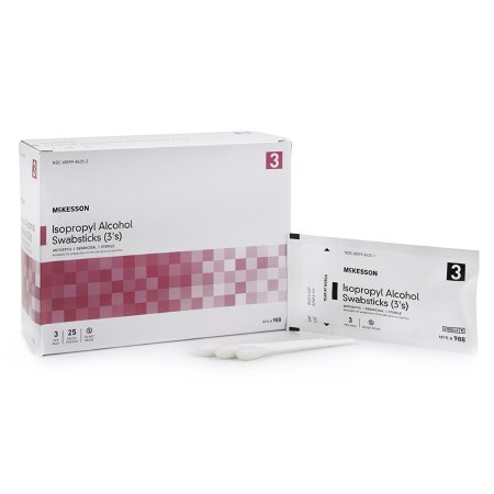 Picture of Impregnated Swabstick McKesson 70% Strength Isopropyl Alcohol Individual Packet Sterile988