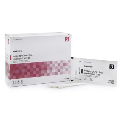 Picture of Impregnated Swabstick McKesson 70% Strength Isopropyl Alcohol Individual Packet Sterile988
