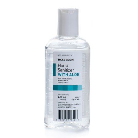 Picture of Hand Sanitizer with Aloe McKesson 4 oz. Ethyl Alcohol Gel Bottle16-1068