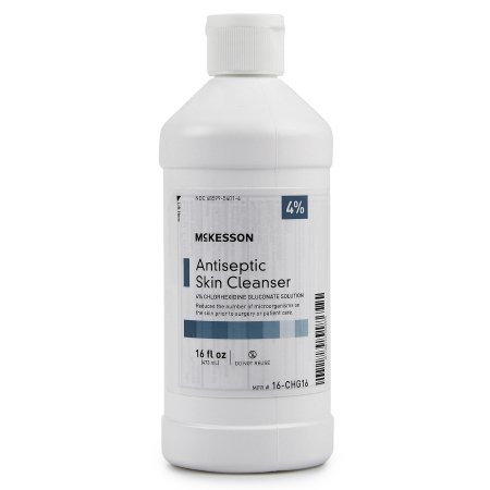 Picture of Antiseptic Skin Cleanser McKesson 16 oz. Flip-Top Bottle 4% Strength CHG (Chlorhexidine Gluconate) / Isopropyl Alcohol NonSterile16-CHG16