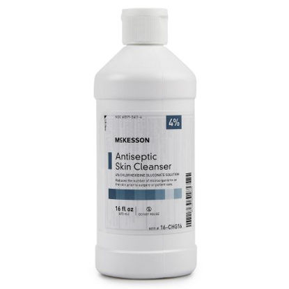 Picture of Antiseptic Skin Cleanser McKesson 16 oz. Flip-Top Bottle 4% Strength CHG (Chlorhexidine Gluconate) / Isopropyl Alcohol NonSterile16-CHG16