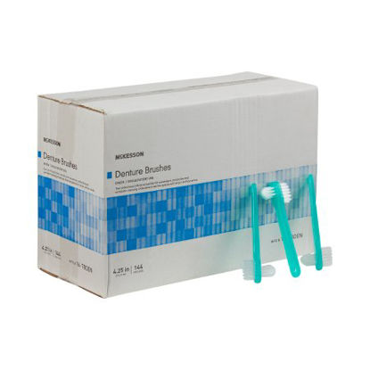 Picture of Denture Brush McKesson 2-Sided Bristle Green16-TBDEN