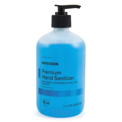 Picture of Hand Sanitizer McKesson Premium 18 oz. Ethyl Alcohol Gel Pump Bottle53-28037-18