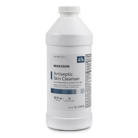 Picture of Antiseptic Skin Cleanser McKesson 32 oz. Bottle 4% Strength CHG (Chlorhexidine Gluconate) / Isopropyl Alcohol NonSterile16-CHG32