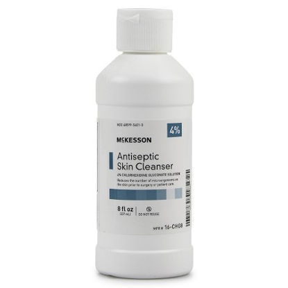 Picture of Antiseptic Skin Cleanser McKesson 8 oz. Flip-Top Bottle 4% Strength CHG (Chlorhexidine Gluconate) / Isopropyl Alcohol NonSterile16-CHG8