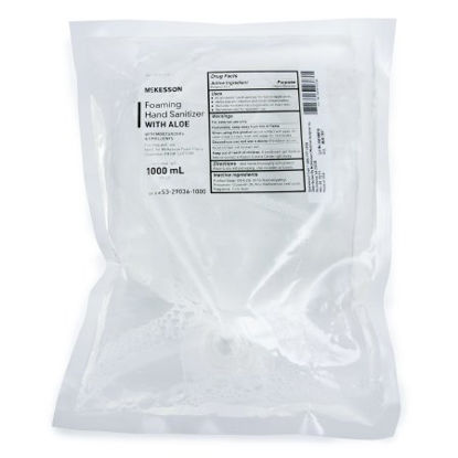 Picture of Hand Sanitizer with Aloe McKesson 1,000 mL Ethyl Alcohol Foaming Dispenser Refill Bag53-29036-1000