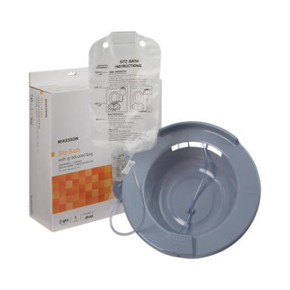 Picture of Sitz Bath McKesson Round Gray Plastic 2000 mL Bag Graduated, 500 mL Increments up to 2000 mL146-RTLPC23234
