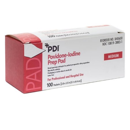 Picture of PVP Prep Pad PDI® 10% Strength Povidone-Iodine Individual Packet Medium NonSterileB40600
