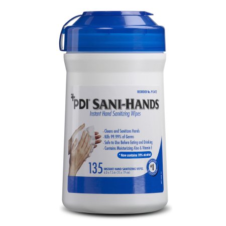 Picture of Hand Sanitizing Wipe Sani-Hands® 135 Count Ethyl Alcohol Wipe CanisterP13472