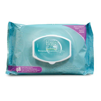 Picture of Flushable Personal Wipe Hygea® Soft Pack Aloe / Vitamin E Scented 48 CountA500F48