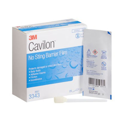 Picture of Skin Barrier Applicator 3M™ Cavilon™ No Sting 26 to 62% Strength Hexamethyldisiloxane / Isooctane / Acrylate Terpolymer / Polyphenylmethylsiloxane Individual Packet Sterile3343