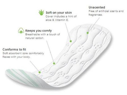 Picture of Panty Liner Kotex® Lightdays® Regular Absorbency01247