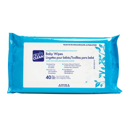 Picture of Baby Wipe Nice'n Clean® Soft Pack Aloe / Vitamin E / Chamomile Unscented 40 CountQ70040