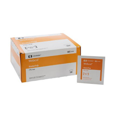 Picture of Alcohol Prep Pad Webcol™ 70% Strength Isopropyl Alcohol Individual Packet Large Sterile5110