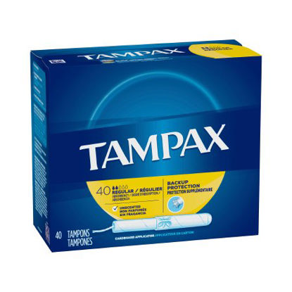 Picture of Tampon Tampax® Regular Absorbency Cardboard Applicator Individually Wrapped07301022110