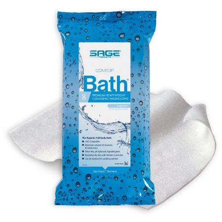 Picture of Rinse-Free Bath Wipe Comfort Bath® Premium Heavyweight Soft Pack Water / Glycerin / Aloe / Vitamin E Scented 8 Count7900