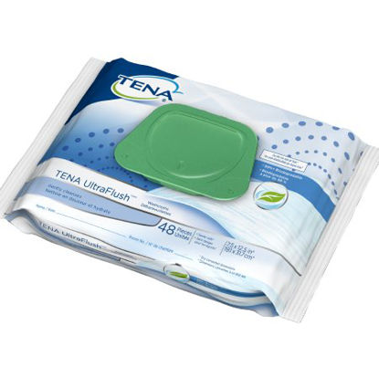 Picture of Flushable Personal Wipe TENA® UltraFlush™ Soft Pack Aloe / Vitamin E / Chamomile Scented 48 Count65726